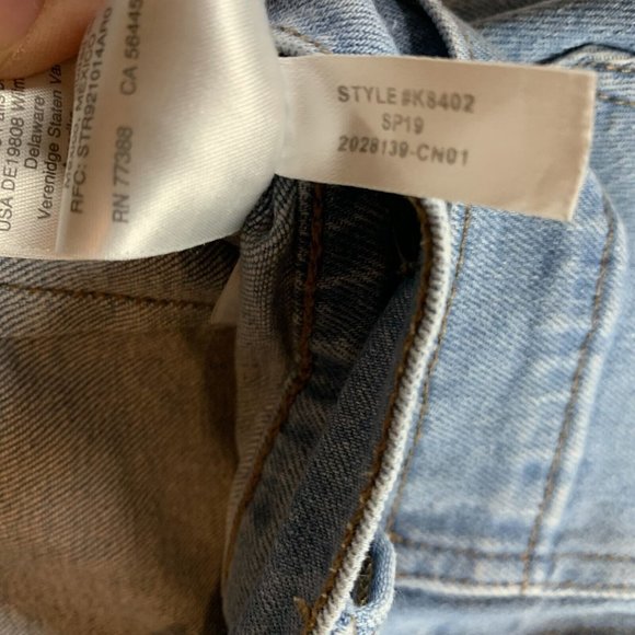 J.CREW Point Sur Jeans Women's 29 Blue Denim Stretch Button Fly Wide Leg 8619 - Picture 6 of 10